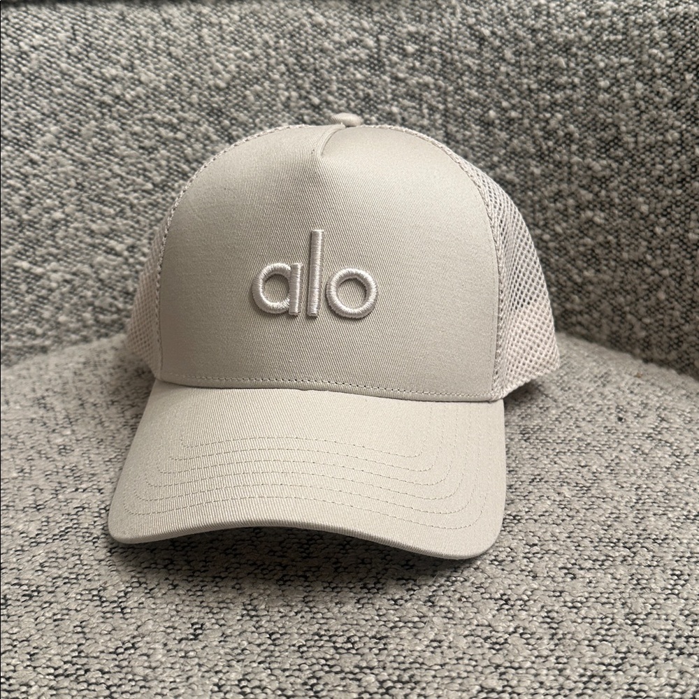 ALO District Trucker Hat in Bone - Picture 5 of 9